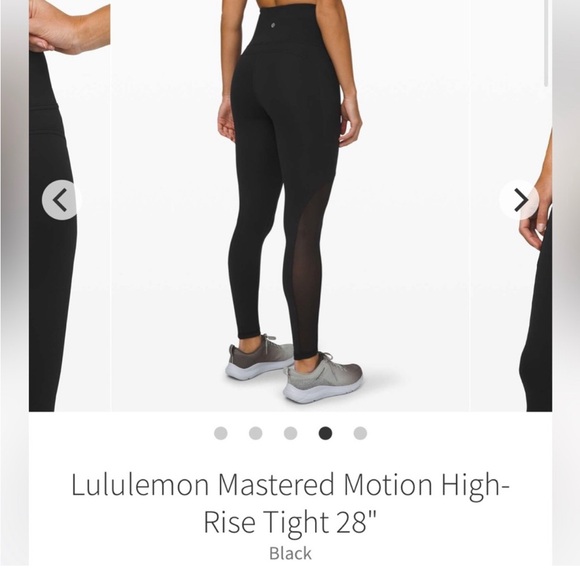 Lululemon everlux 28” mastered motion pocket leggings with mesh sz 10 - Picture 3 of 10